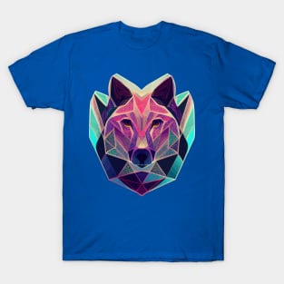 Colorful wolf geometric in hand drawn style T-Shirt